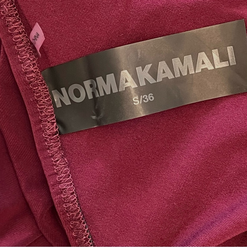 Norma Kamali Diana Plum Wine One Shoulder Formal Asymmetrical Rusched Dress Gown - Picture 11 of 12